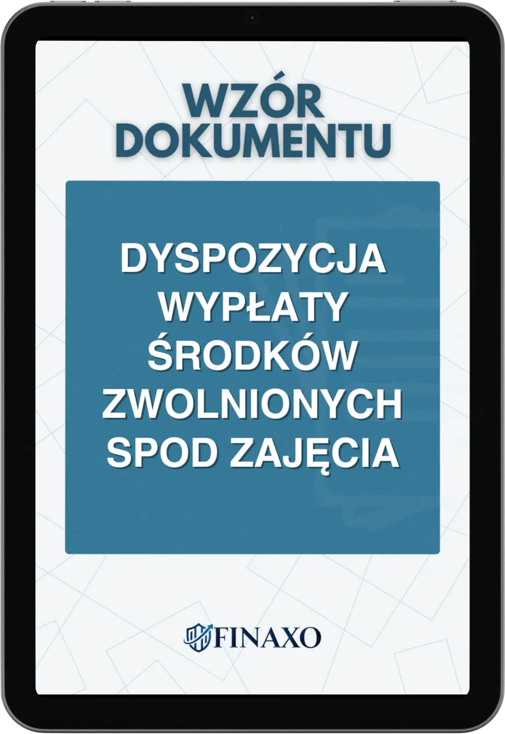 Dyspozycja wypłaty środków zwolnionych spod zajęcia