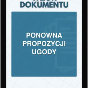 Ponowna propozycji ugody