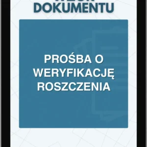 Prośba o weryfikację roszczenia